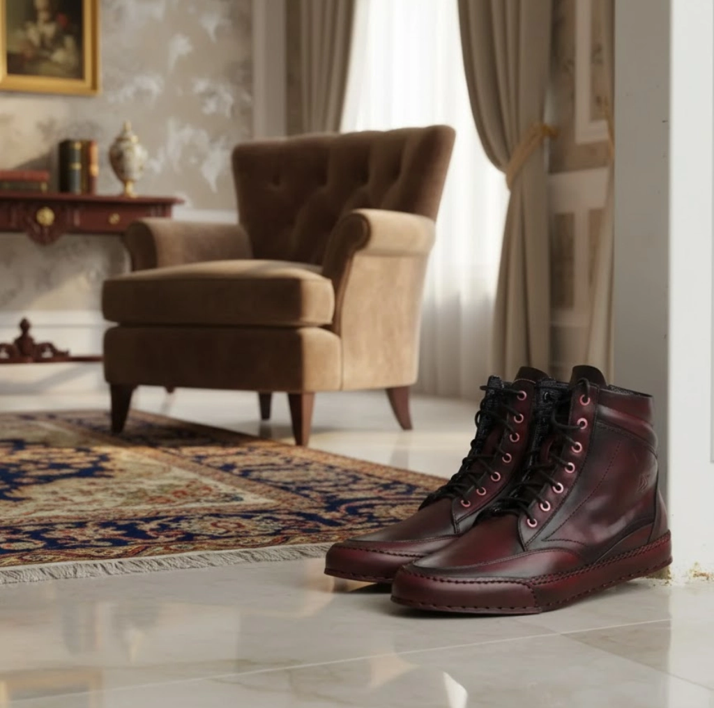 Damatch Crimson Patina - Artisanal Heritage High-Top