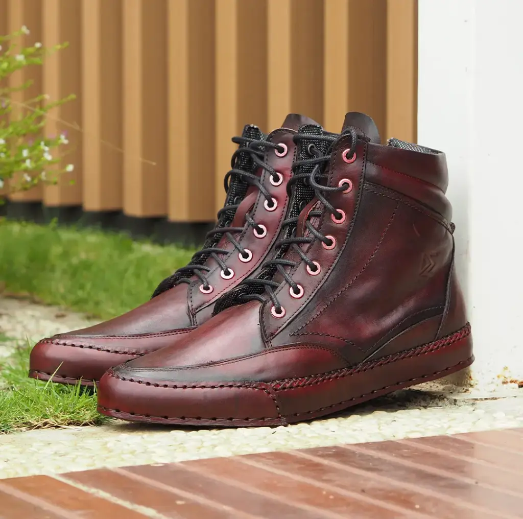 Damatch Crimson Patina - Artisanal Heritage High-Top