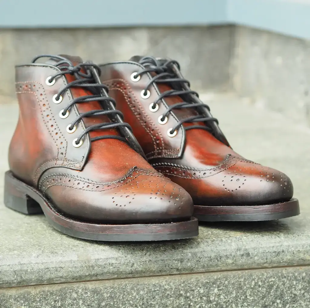 Damatch Obsidian Ember - Heritage Wingtip Boot