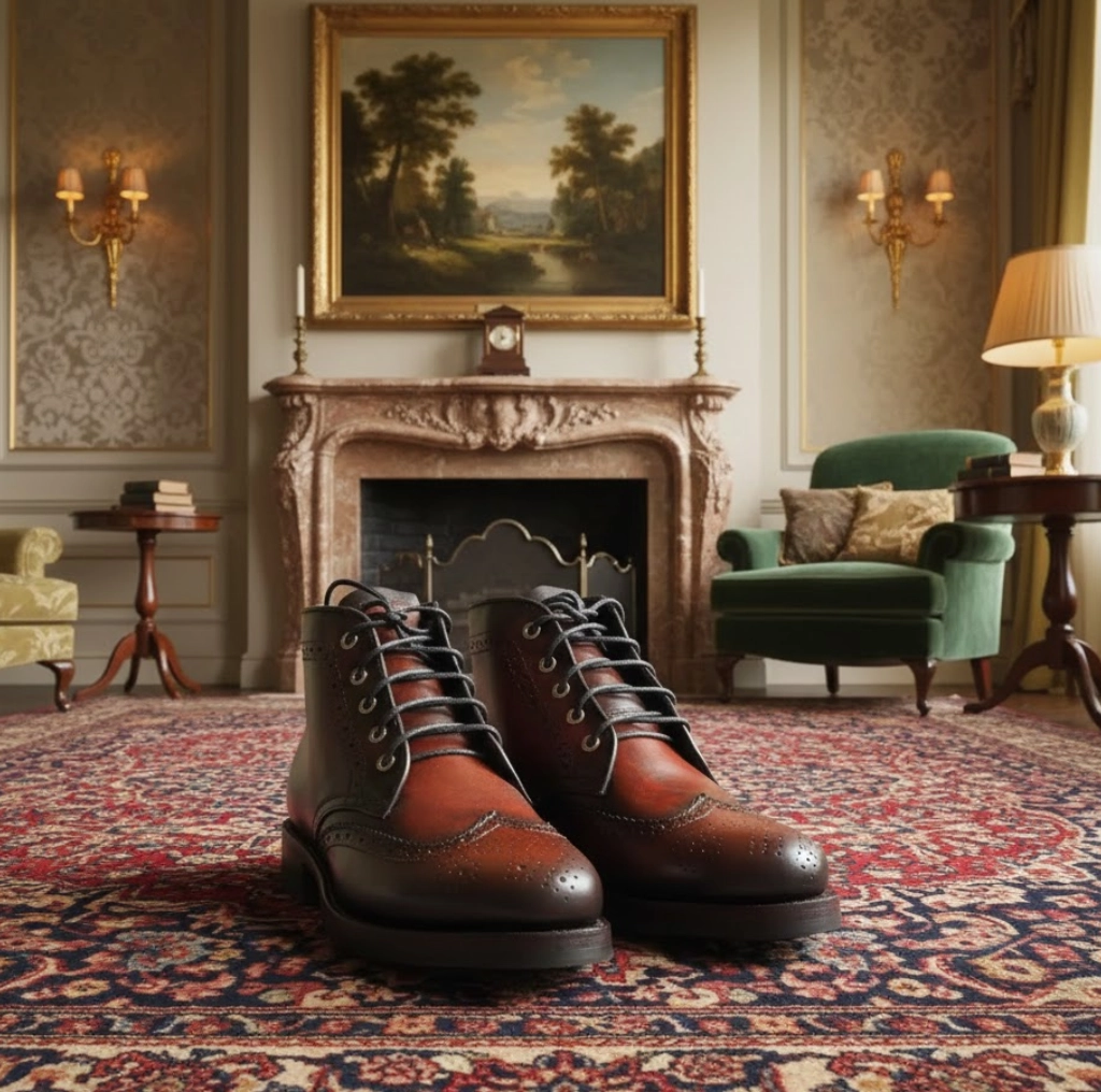 Damatch Obsidian Ember - Heritage Wingtip Boot