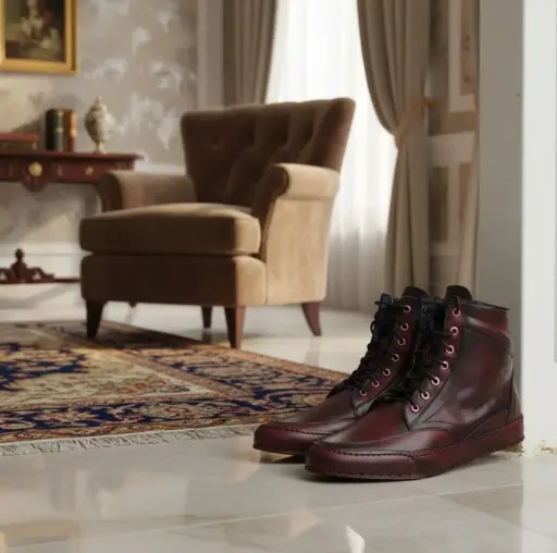 Damatch Crimson Patina - Artisanal Heritage High-Top