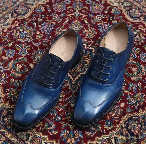 Isbeni Cobalt Azure - Artisanal Wingtip Oxford