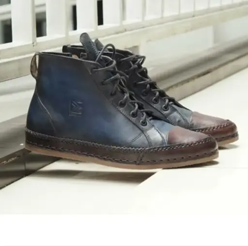 Azure Patina High-Top - Indigo Heritage